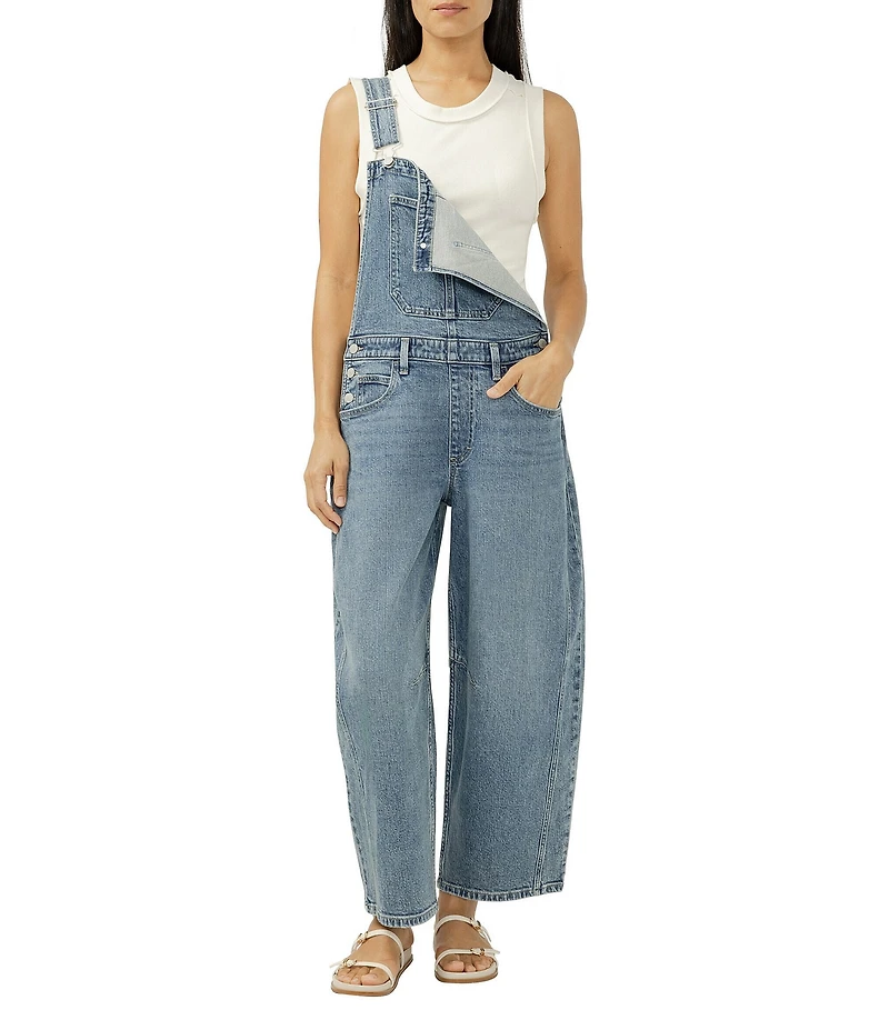 Silver Jeans Co. Barrel Relaxed Denim Overalls