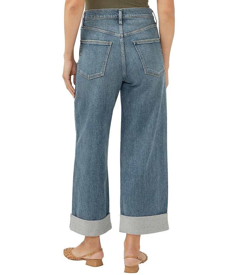 Silver Jeans Co. Be Easy High Rise Relaxed Fit Wide Leg Cuffed Jeans