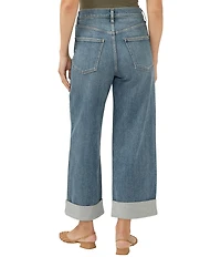 Silver Jeans Co. Be Easy High Rise Relaxed Fit Wide Leg Cuffed Jeans