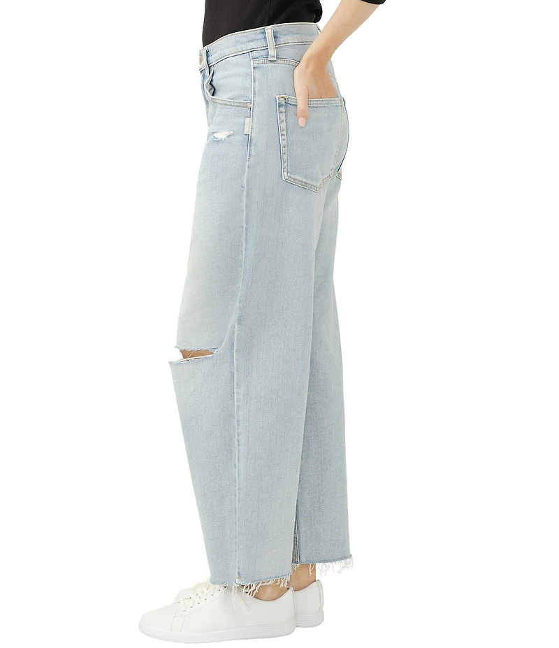 Silver Jeans Co. Be Easy High Rise Wide Leg Cropped Jeans