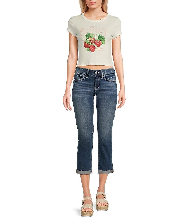 Silver Jeans Co. Britt Low Rise Curvy Fit Capris