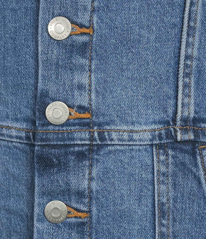 Silver Jeans Co. Button Front Sleeveless Denim Midi Dress