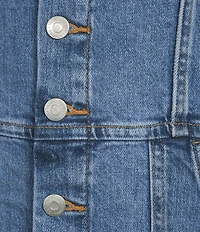 Silver Jeans Co. Button Front Sleeveless Denim Midi Dress