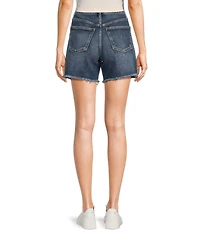 Silver Jeans Co. Desirable High Rise Frayed Hem Slim Fit Long Shorts