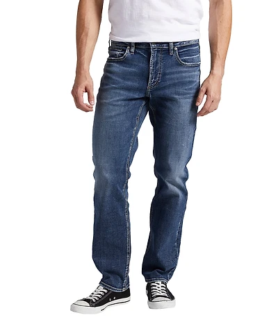 Silver Jeans Co. Eddie Mid Rise Athletic Fit Tapered Leg Jeans