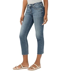 Silver Jeans Co. Elyse Ankle Skinny Straight Denim Jeans