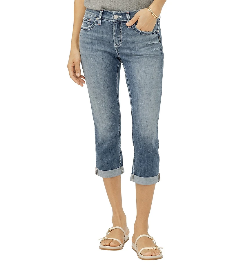 Silver Jeans Co. Elyse Mid Rise Americana Capri Pants