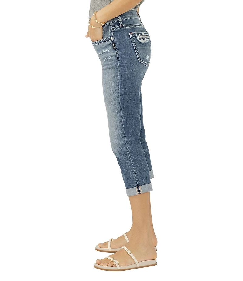 Silver Jeans Co. Elyse Mid Rise Americana Capri Pants
