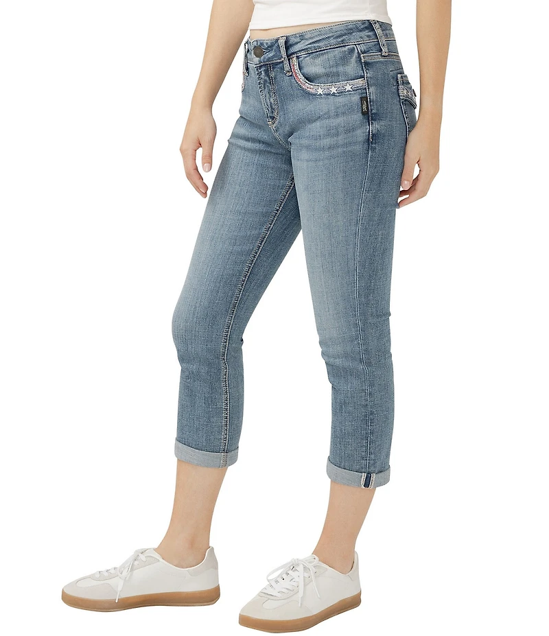 Silver Jeans Co. Elyse Mid Rise Curvy Fit Capri Jeans