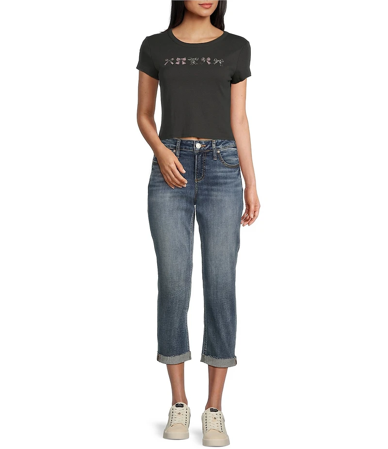 Silver Jeans Co. Elyse Mid Rise Curvy Fit Capris