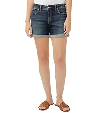 Silver Jeans Co. Elyse Mid Rise Curvy Fit Shorts