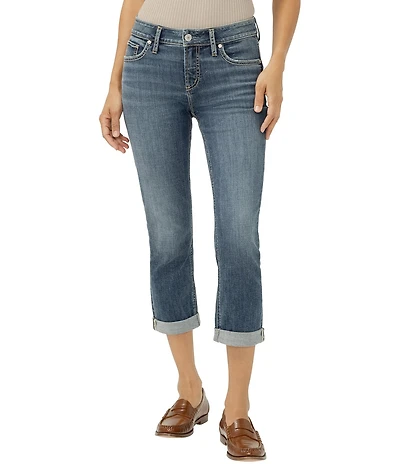 Silver Jeans Co. Elyse Mid Rise Luxe Stretch Capri Jeans