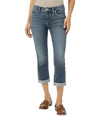 Silver Jeans Co. Elyse Mid Rise Luxe Stretch Capri Jeans