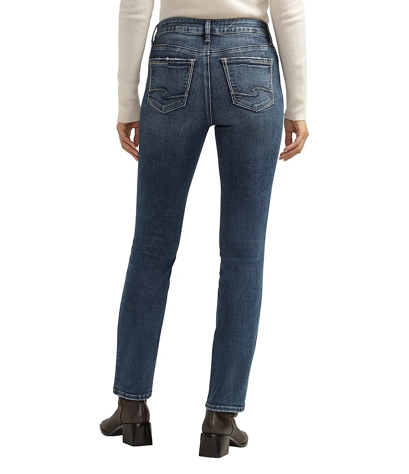 Silver Jeans Co. Elyse Mid Rise Power Stretch Straight Leg Jeans