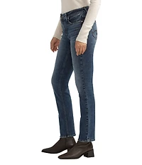 Silver Jeans Co. Elyse Mid Rise Power Stretch Straight Leg Jeans