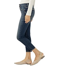 Silver Jeans Co. Elyse Mid Rise Skinny Cropped Jeans