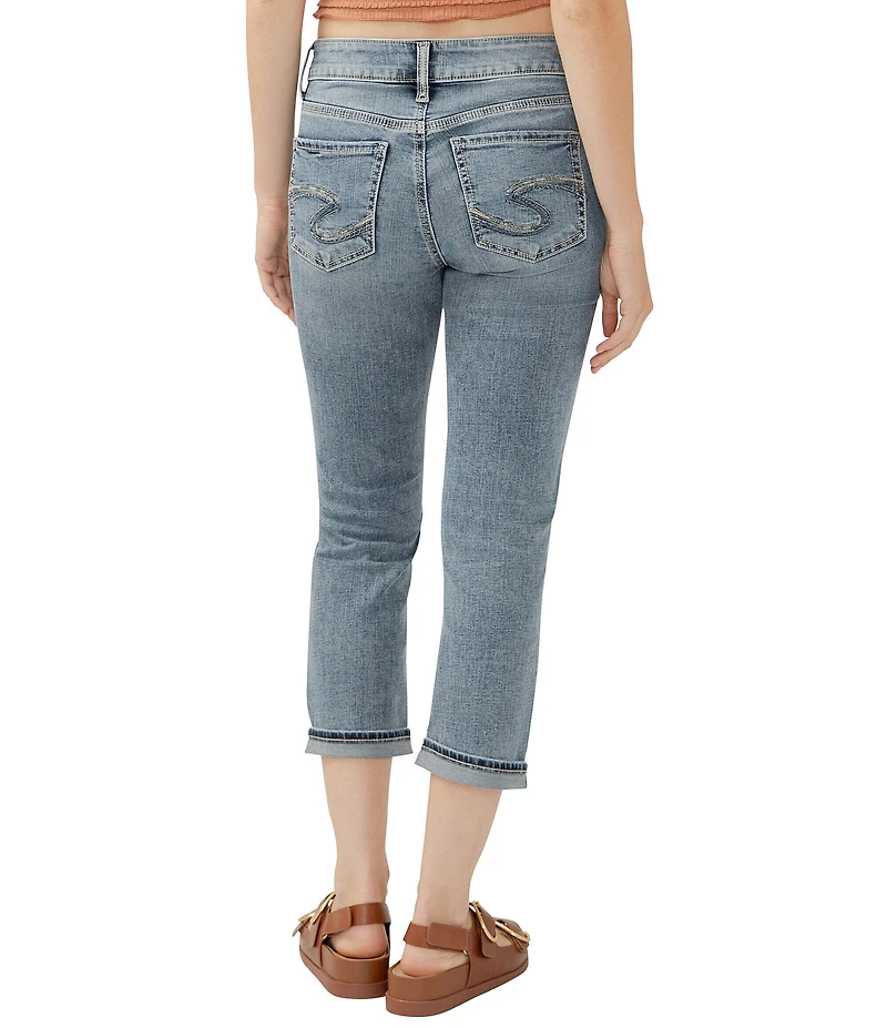 Silver Jeans Co. Mid Rise Curvy Fit Luxe Stretch Denim Capri Jeans