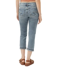 Silver Jeans Co. Mid Rise Curvy Fit Luxe Stretch Denim Capri Jeans