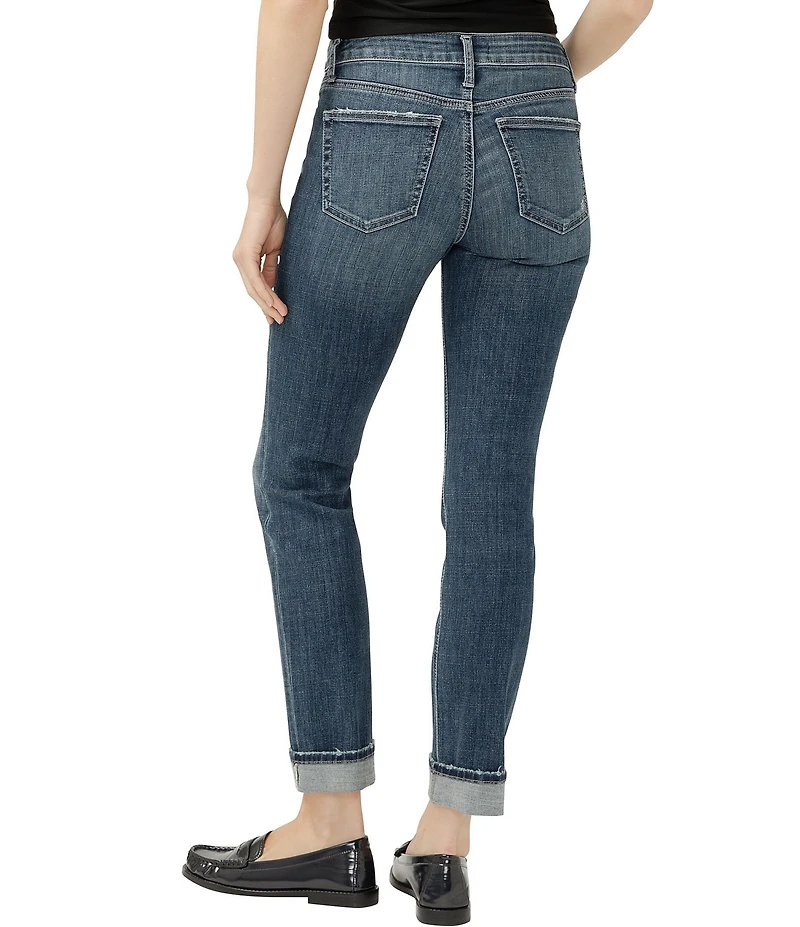 Silver Jeans Co. Mid Rise Curvy Fit Straight Leg Jeans