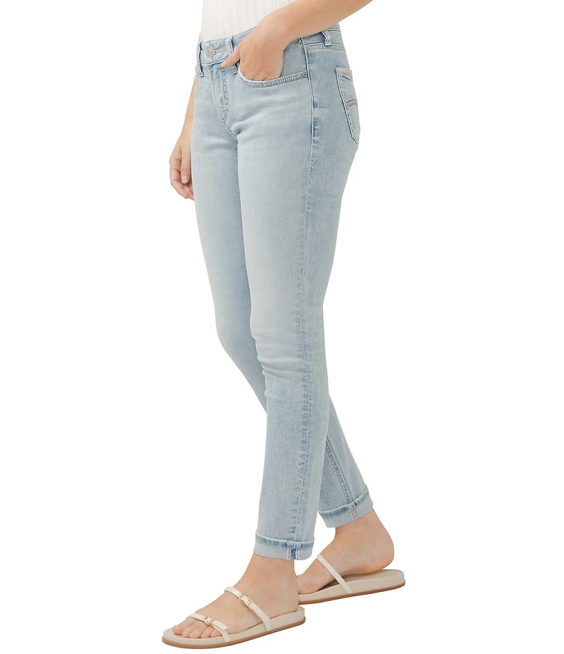Silver Jeans Co. Mid Rise Slim Leg Girlfriend Skinny Jeans