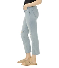 Silver Jeans Co. Most Wanted Mid Rise Cropped Straight Leg Luxe Stretch Jeans