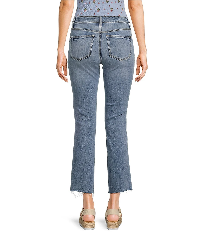Silver Jeans Co. Most Wanted Mid Rise Slim Fit Straight Leg Distressed Power Stretch™ Ankle Jeans