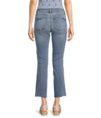 Silver Jeans Co. Most Wanted Mid Rise Slim Fit Straight Leg Distressed Power Stretch™ Ankle Jeans