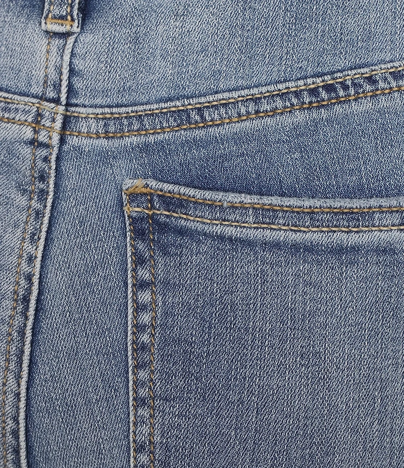Silver Jeans Co. Most Wanted Mid Rise Slim Fit Straight Leg Distressed Power Stretch™ Ankle Jeans