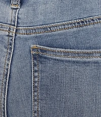 Silver Jeans Co. Most Wanted Mid Rise Slim Fit Straight Leg Distressed Power Stretch™ Ankle Jeans