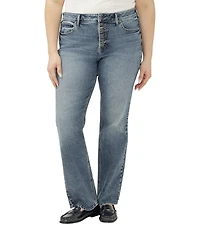 Silver Jeans Co. Plus Size Avery High Rise Slim Boot Jeans