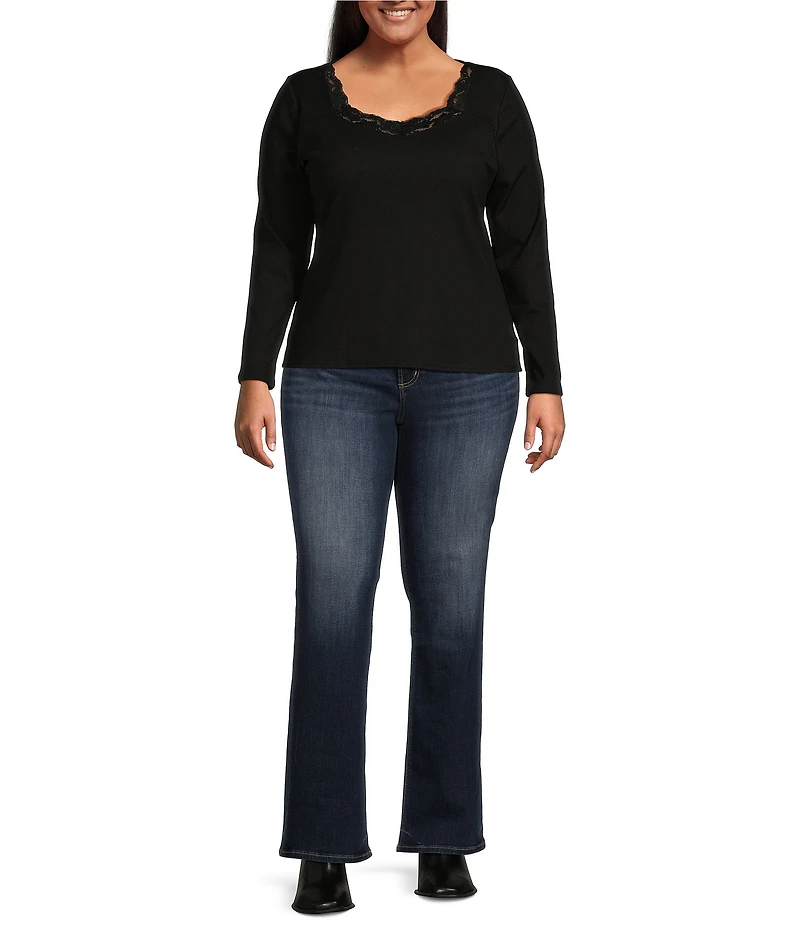 Silver Jeans Co. Plus Size Avery High Rise Slim Bootcut Jeans