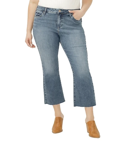 Silver Jeans Co. Plus Size Elyse Kick Flare Crop Jeans