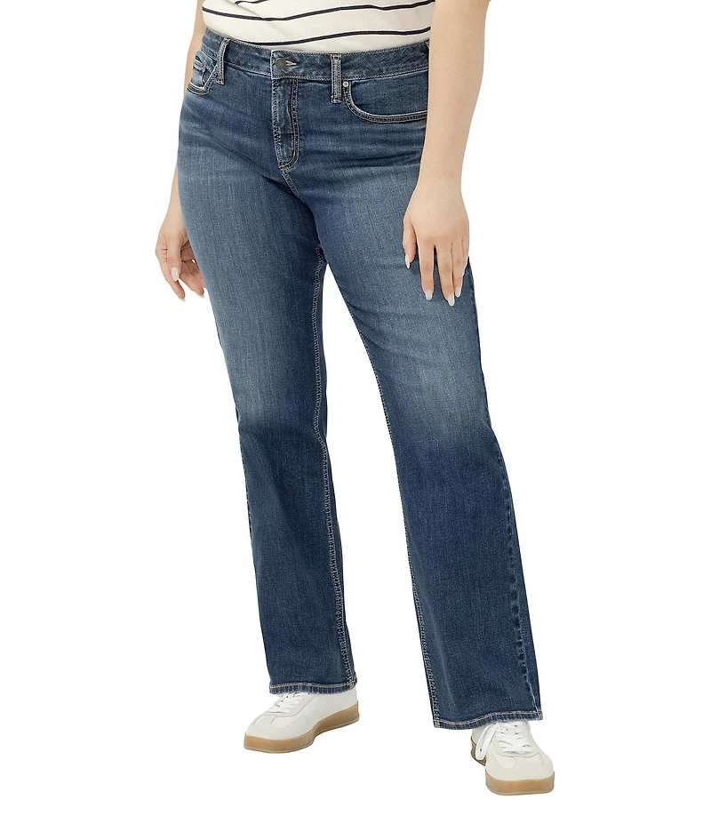 Silver Jeans Co. Plus Size Elyse Mid-Rise Bootcut Jeans