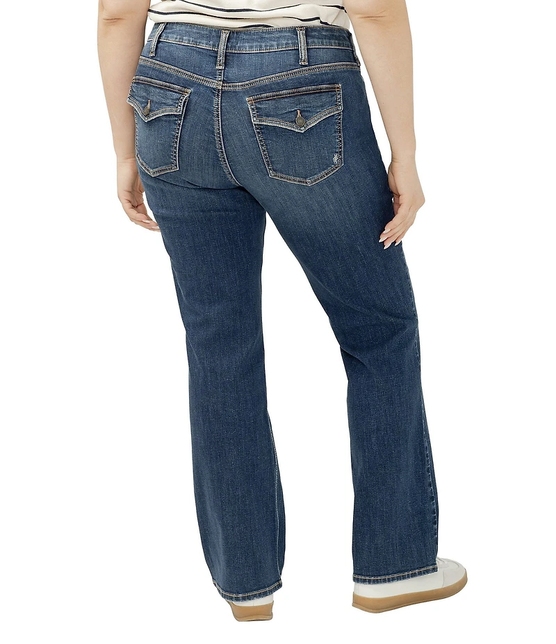 Silver Jeans Co. Plus Size Elyse Mid-Rise Bootcut Jeans