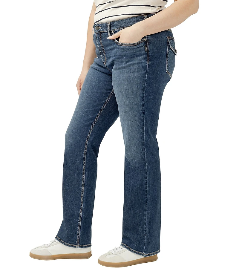 Silver Jeans Co. Plus Size Elyse Mid-Rise Bootcut Jeans