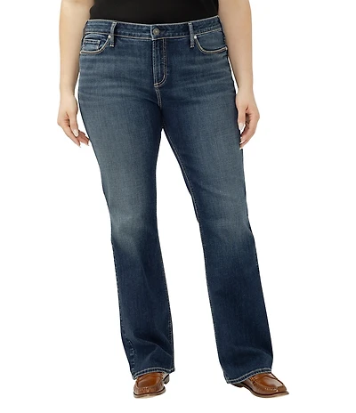Silver Jeans Co. Plus Size Elyse Mid Rise Bootcut Jeans