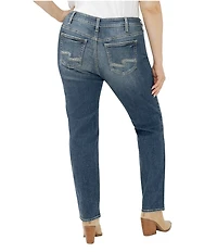 Silver Jeans Co. Plus Size Elyse Mid Rise Straight Leg Jeans