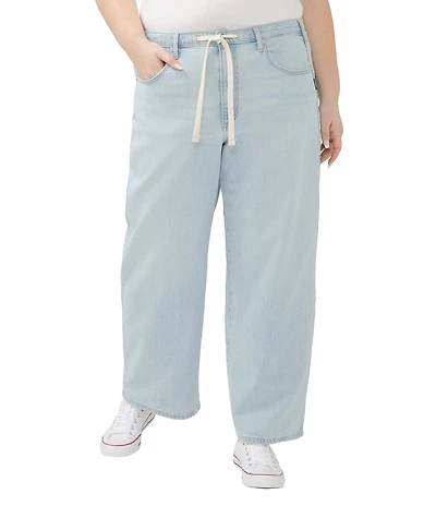 Silver Jeans Co. Plus Size High Rise Wide Leg Relaxed Jeans