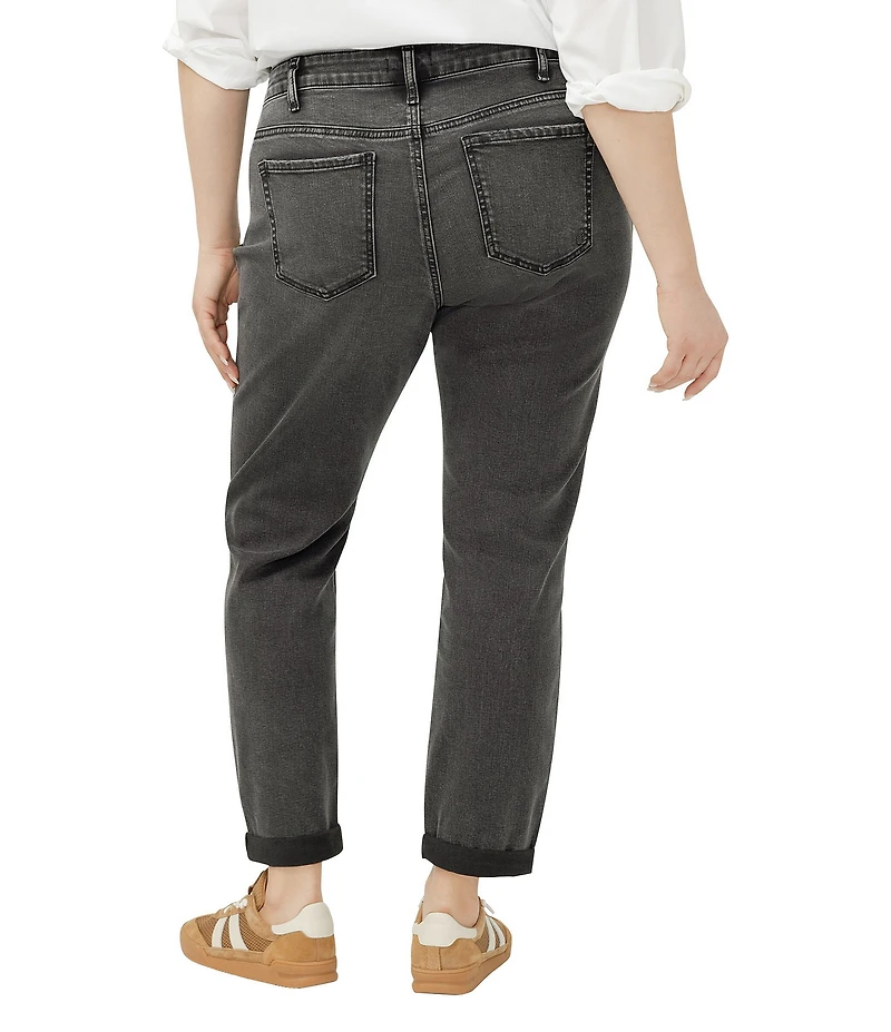 Silver Jeans Co. Plus Size Mid-Rise Slim Leg Boyfriend Jeans