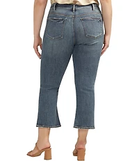 Silver Jeans Co. Plus Size Suki Mid-Rise Kick Cropped Flare Jeans