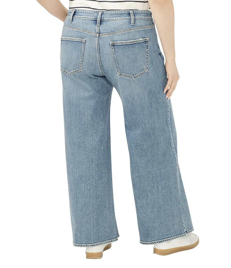 Silver Jeans Co. Plus Size Suki Mid Rise Wide Leg Jeans