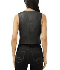 Silver Jeans Co. Sleeveless Coated Denim Vest