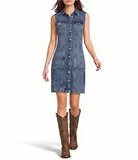 Silver Jeans Co. Sleeveless Denim Mini Dress
