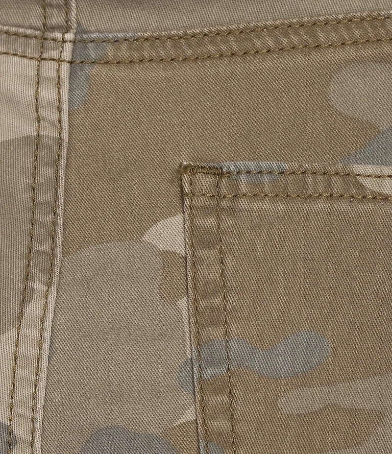 Silver Jeans Co. Suki Camouflage Printed Mid Rise Cropped Wide Leg Jeans