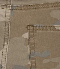 Silver Jeans Co. Suki Camouflage Printed Mid Rise Cropped Wide Leg Jeans