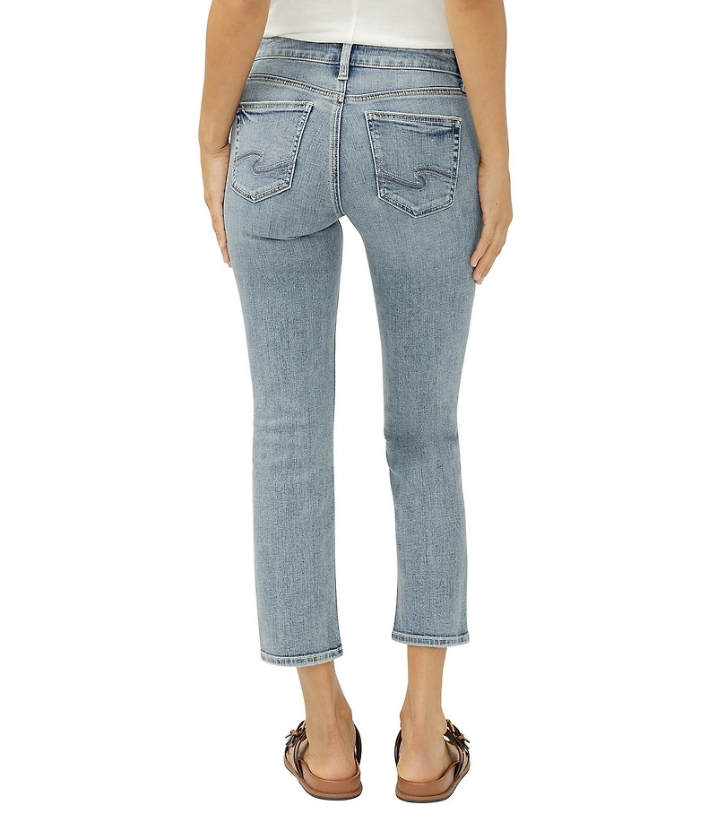 Silver Jeans Co. Suki Mid Rise Cropped Straight Leg Jeans