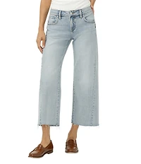 Silver Jeans Co. Suki Mid Rise Cropped Wide Leg Jeans