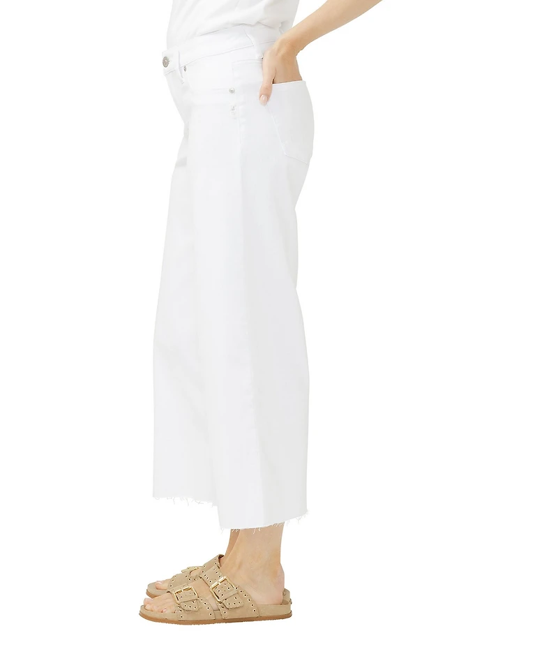 Silver Jeans Co. Suki Mid Rise Cropped Wide Leg Luxe Stretch Jeans