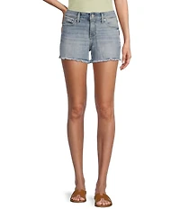 Silver Jeans Co. Suki Mid Rise Curvy Fit Frayed Hem Shorts