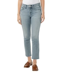 Silver Jeans Co. Suki Mid Rise Curvy Fit Straight Leg Cropped Jeans